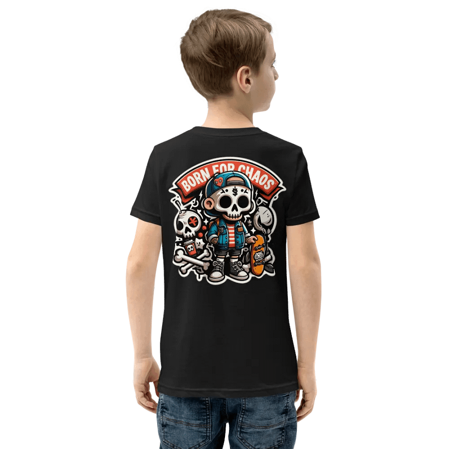 LITTLE EMO Bubble Text Youth, Born For Chaos T-Shirt product image (6)