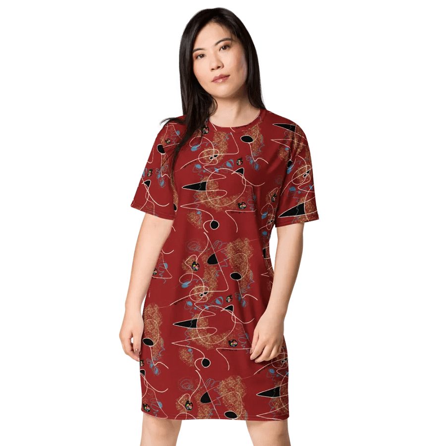 ScribbleWear #4 T-Shirt Dress/Tomato product image (3)