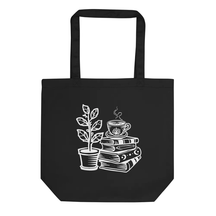 Botanical Bookish Silhouette Eco Tote product image (1)