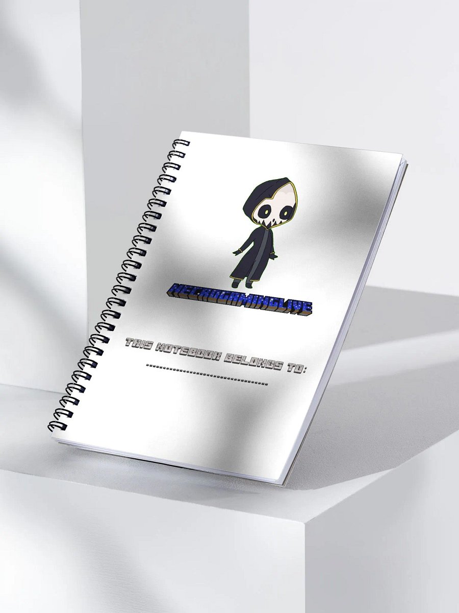 NecroGamingLIVE Lined Spiral White Notebook product image (3)