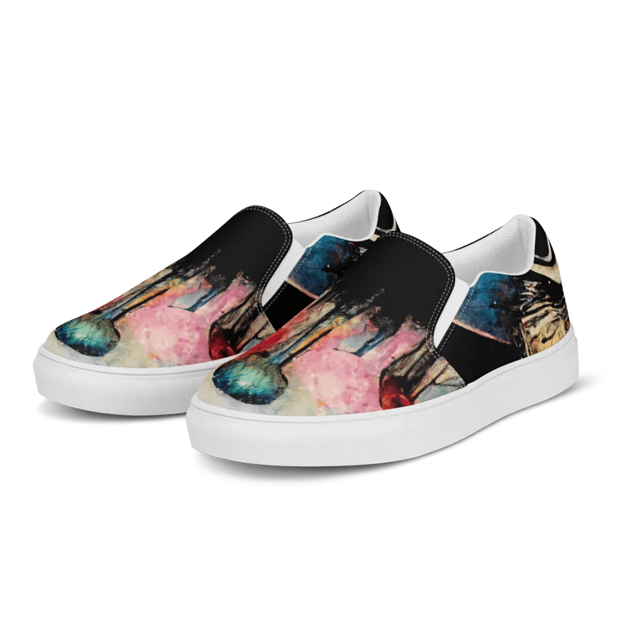 Mystical Cat Dreams Men's premium canvas Slip On Shoes product image (3)