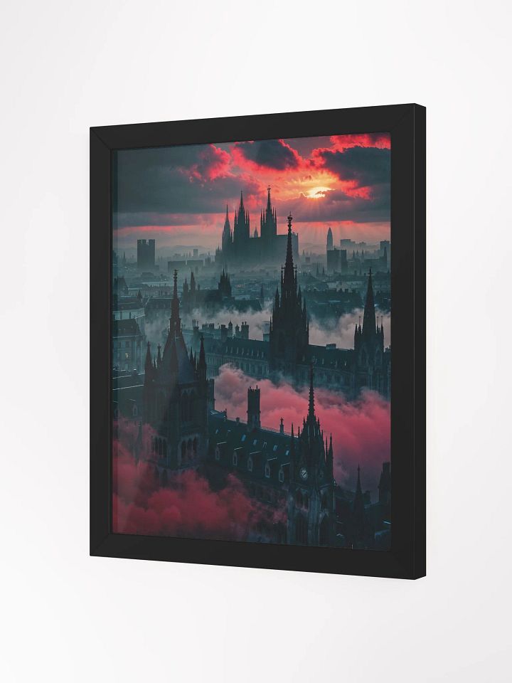 Crimson Veil Over Eldergarde Framed Print product image (7)