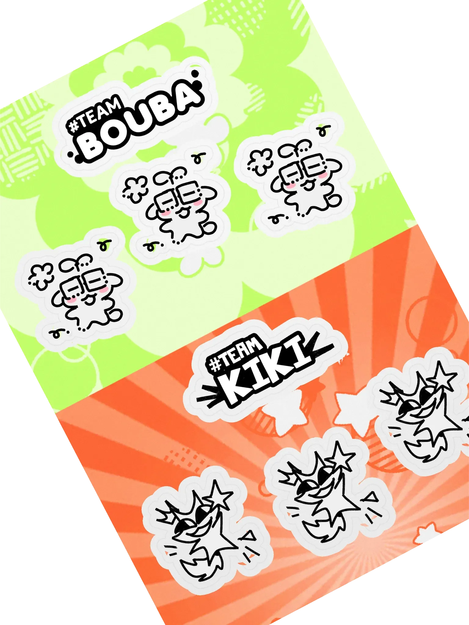 🍃Bouba & 💥Kiki | Stickers product image (1)