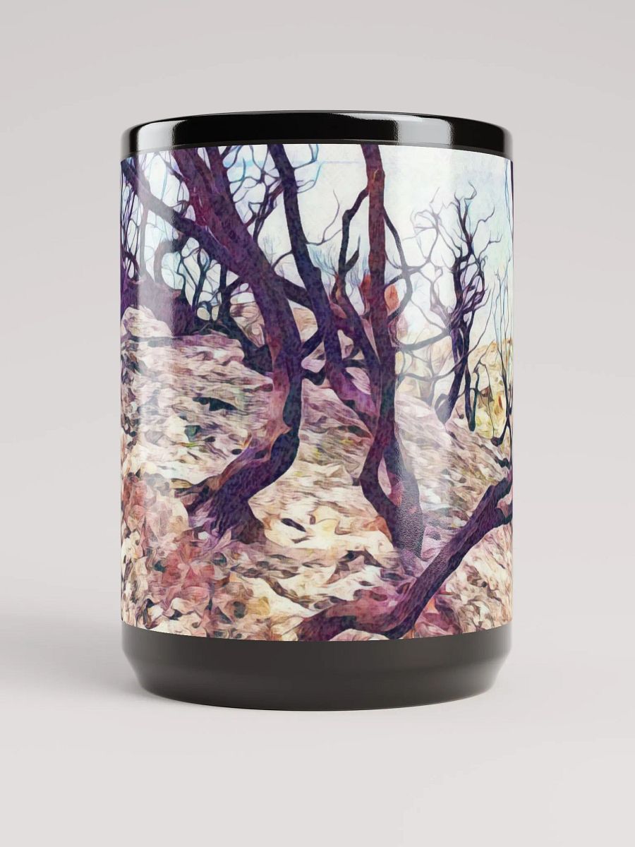 Abstract Graphic | Black Coffee Mug | Twisted Treescape product image (2)