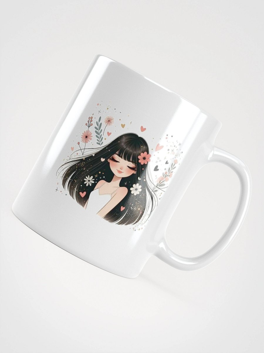 Charming Floral Girl Mug - Whimsical Aesthetic product image (12)