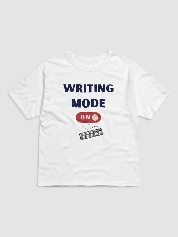 Writing Mode On - Relaxed Fit White T-shirt product image (1)