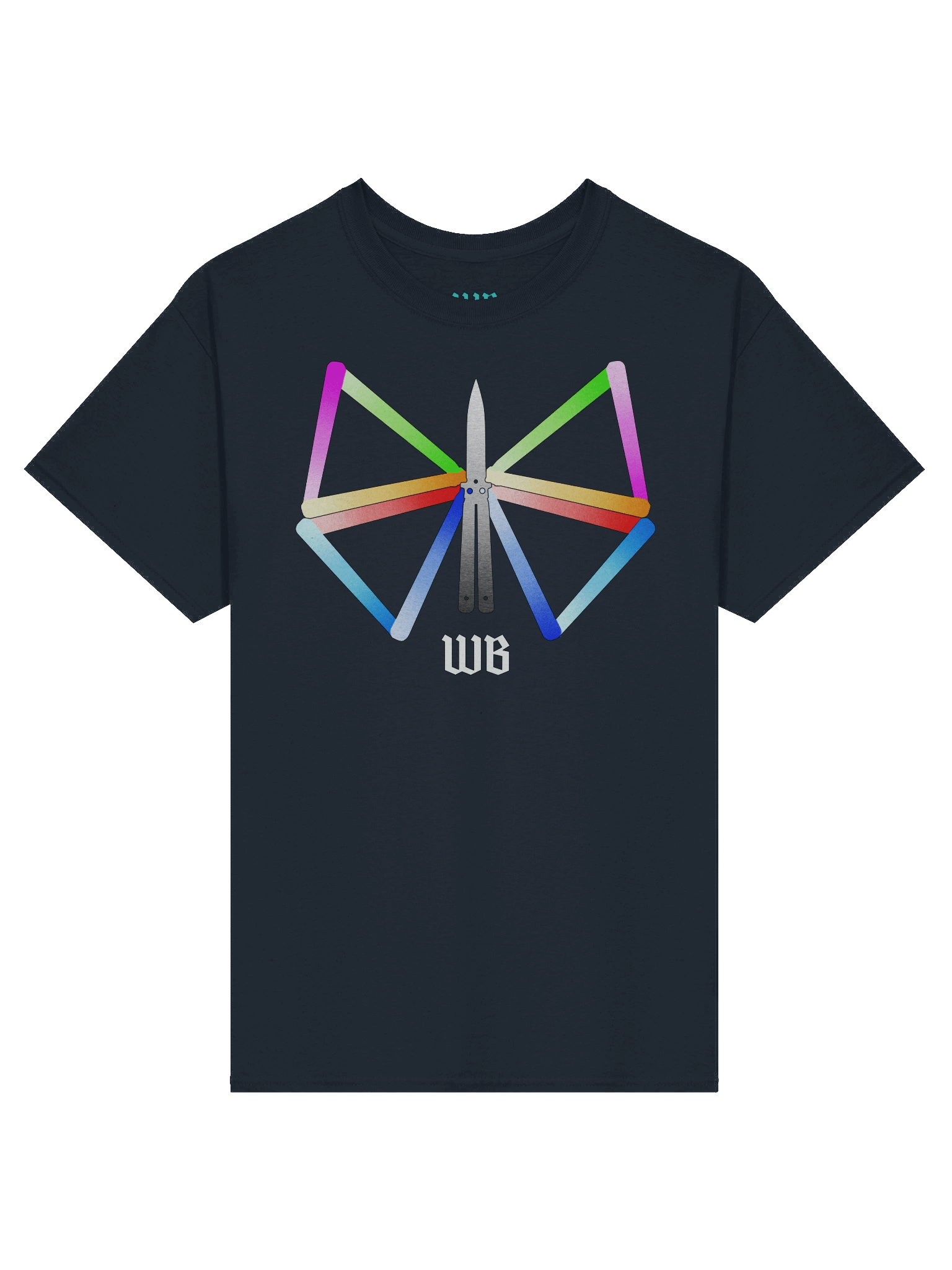 Rainbow Butterfly Knife T-Shirt product image (1)