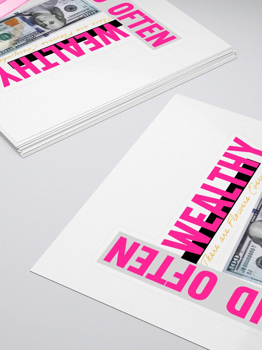 PRETTY PAID PINK Wealthy & Paid Often Logo Sticker product image (4)