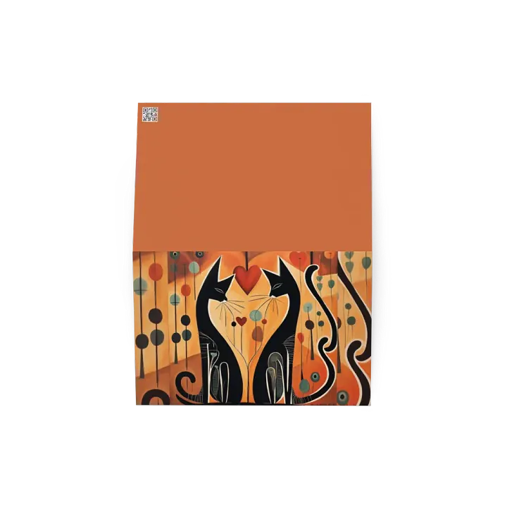 ORANGE DOTTED BLACK LOVE CATS product image (2)