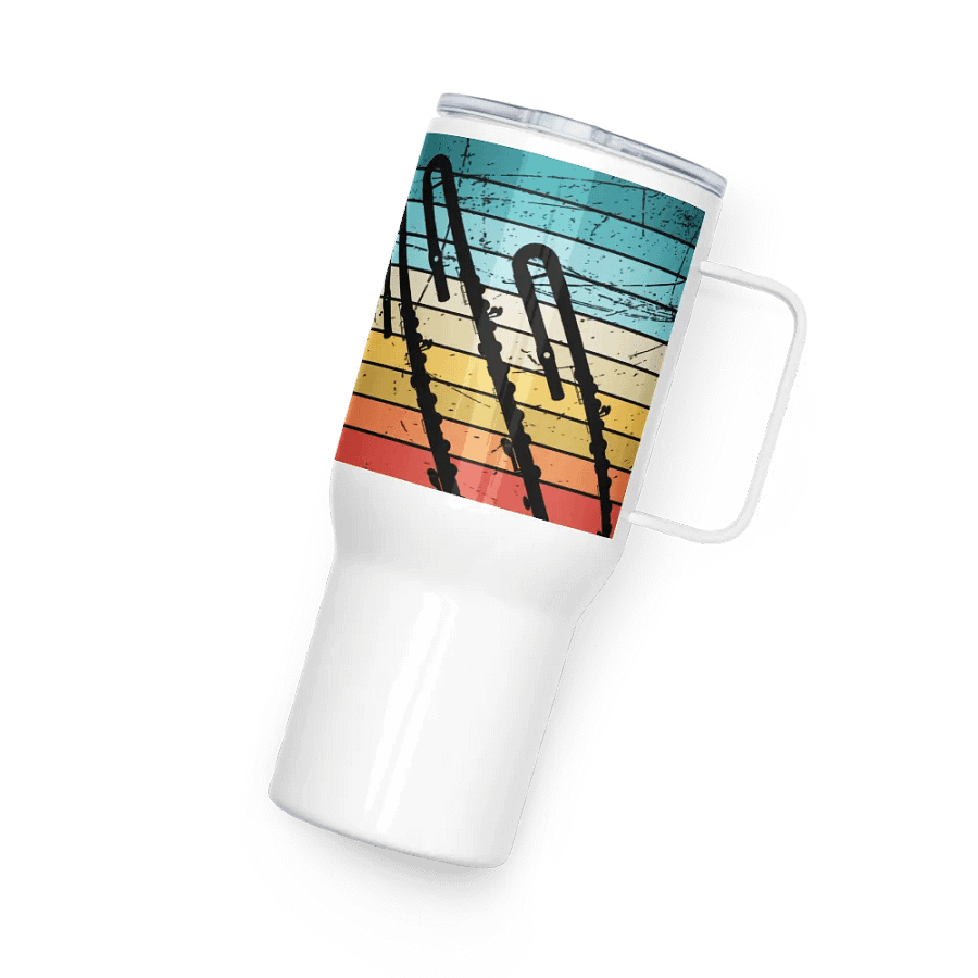 Retro Abstract Flute Stainless Steel Travel Mug - Bass product image (4)