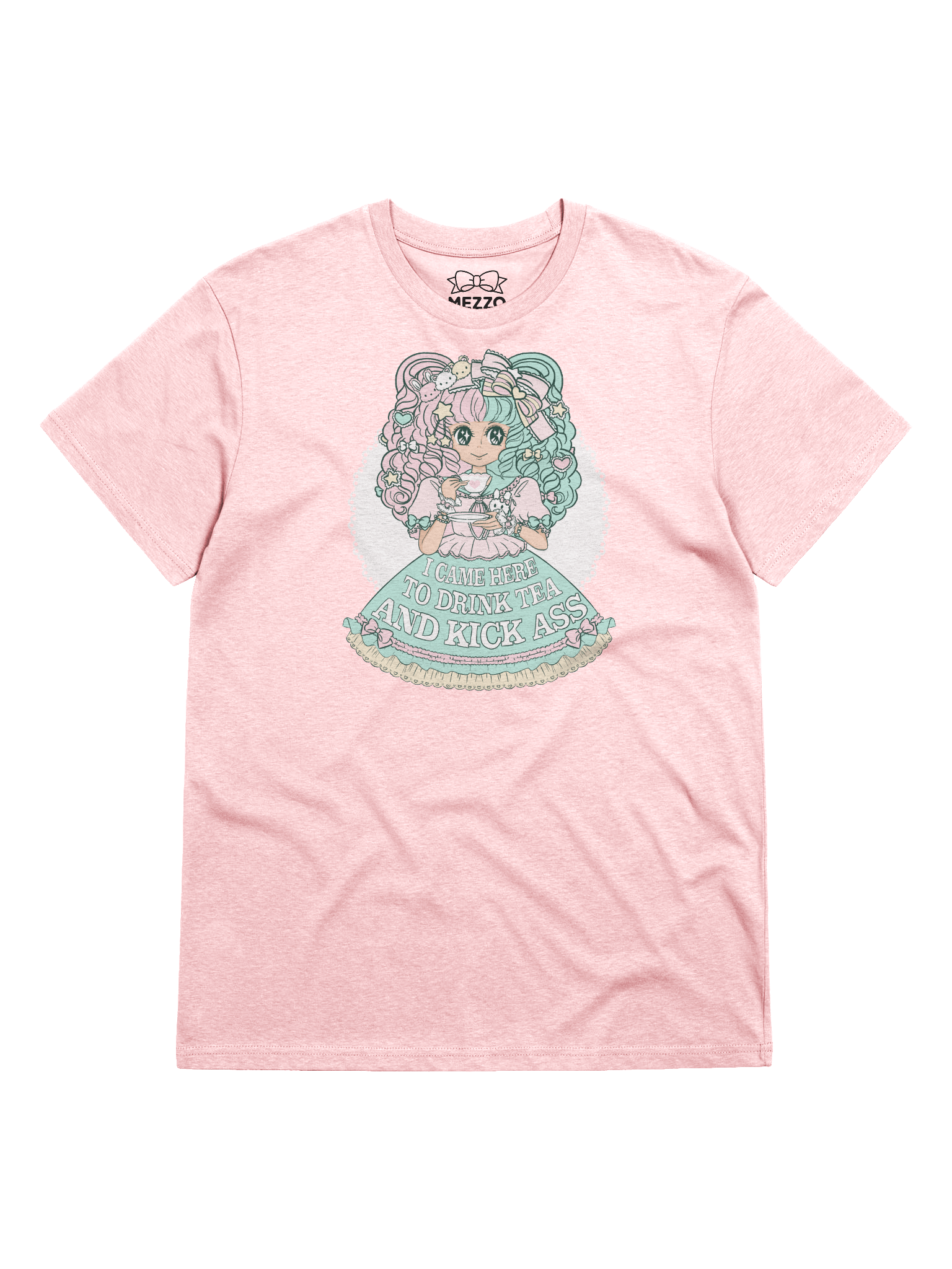 𝑬𝑼⧸𝑼𝑲 I Came Here to Drink Tea & Kick Ass (OTT, Mint) organic cotton t-shirt product image (1)