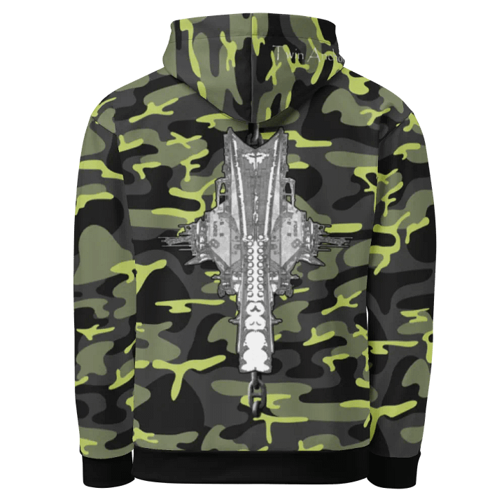 Green Camouflage Foss double tug Sketch Hoodie product image (1)