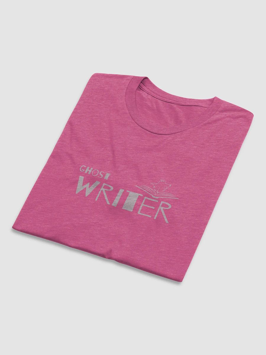 Ghost Writer Silver Text Spook Book Triblend T-shirt product image (64)