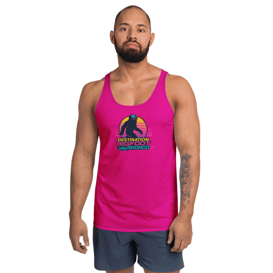 Synthsquatch Fitness Tank Top (Neon Pink) product image (1)