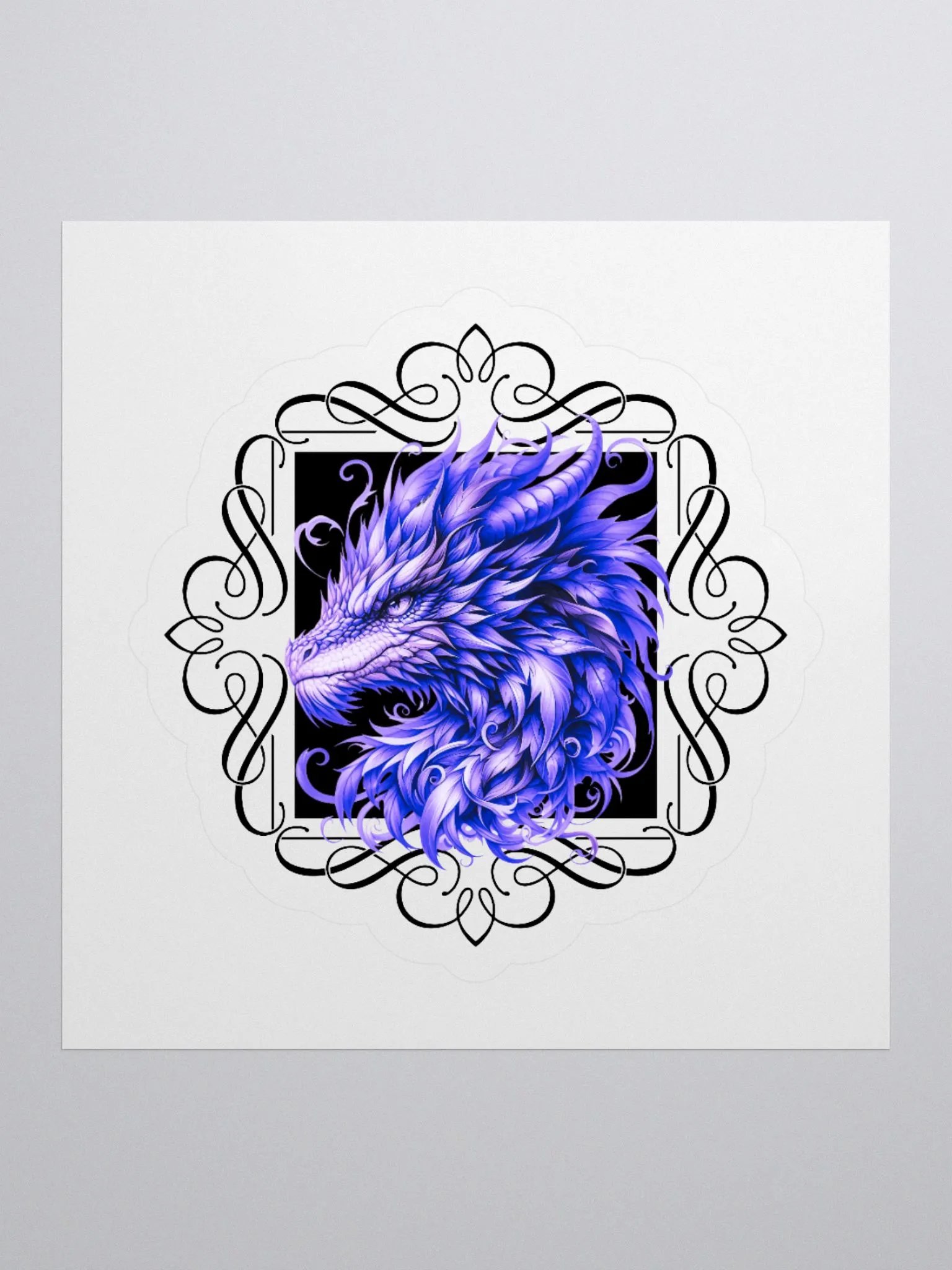 Amethyst Dragon Kiss Cut Sticker product image (4)