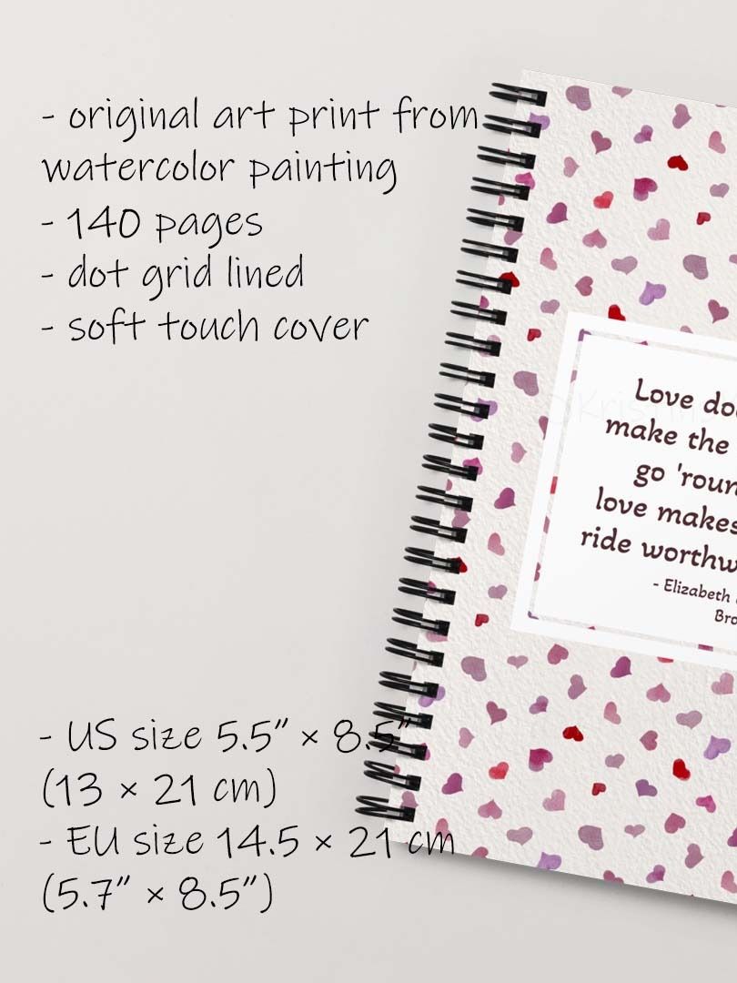 Love Makes the Ride Worthwhile Hearts Notebook product image (4)
