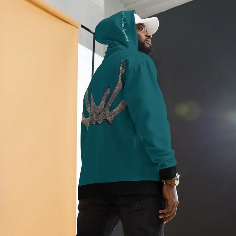 Teal Anchor Hoodie product image (12)