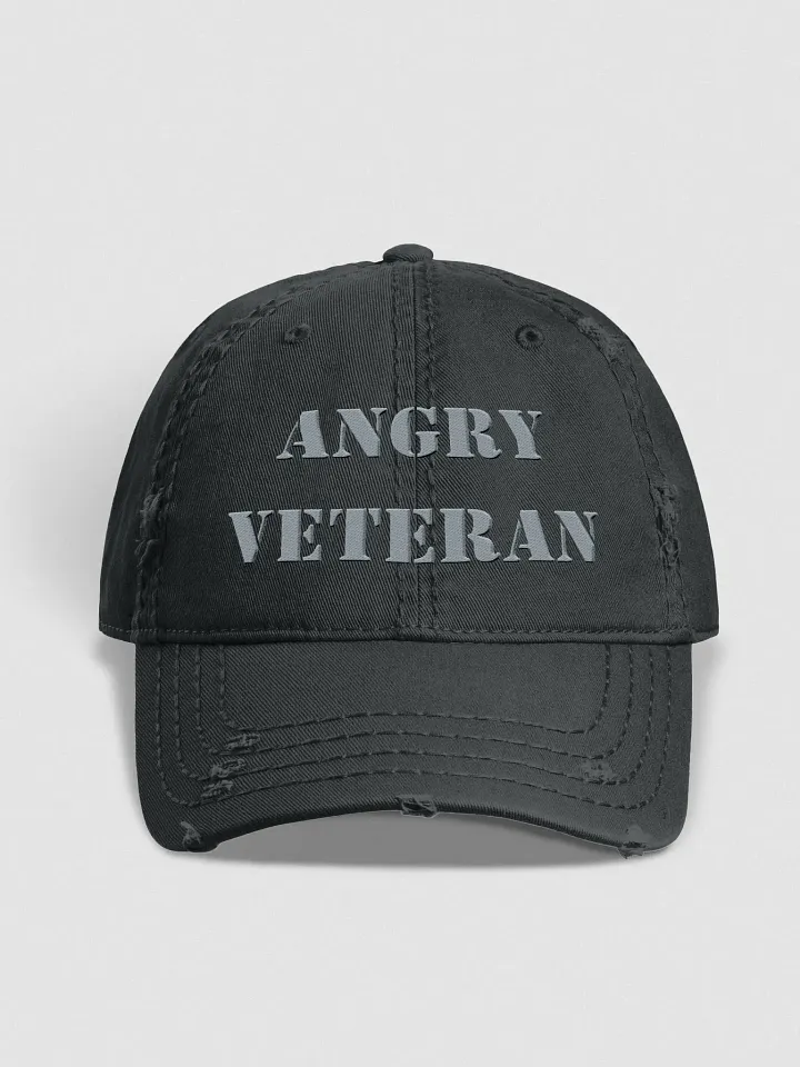 Angry Veteran Distressed Dad Hat product image (1)