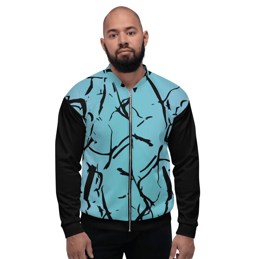 All-Over Print Bomber Jacket by Sublicolor 144 /Enigma Blue product image (4)