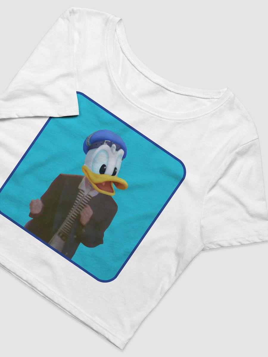 Duck Roll with Lyrics Short Sleeve Crop T-Shirt product image (2)