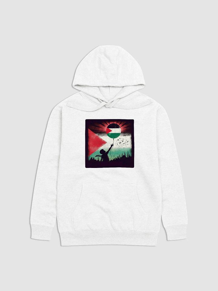 Palestinian Flag Balloon Silhouette Hoodie | Free Palestine AI Work product image (17)