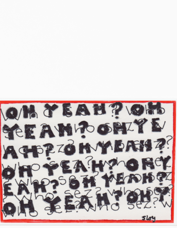 Oh yeah? Who sez? greeting card product image (1)