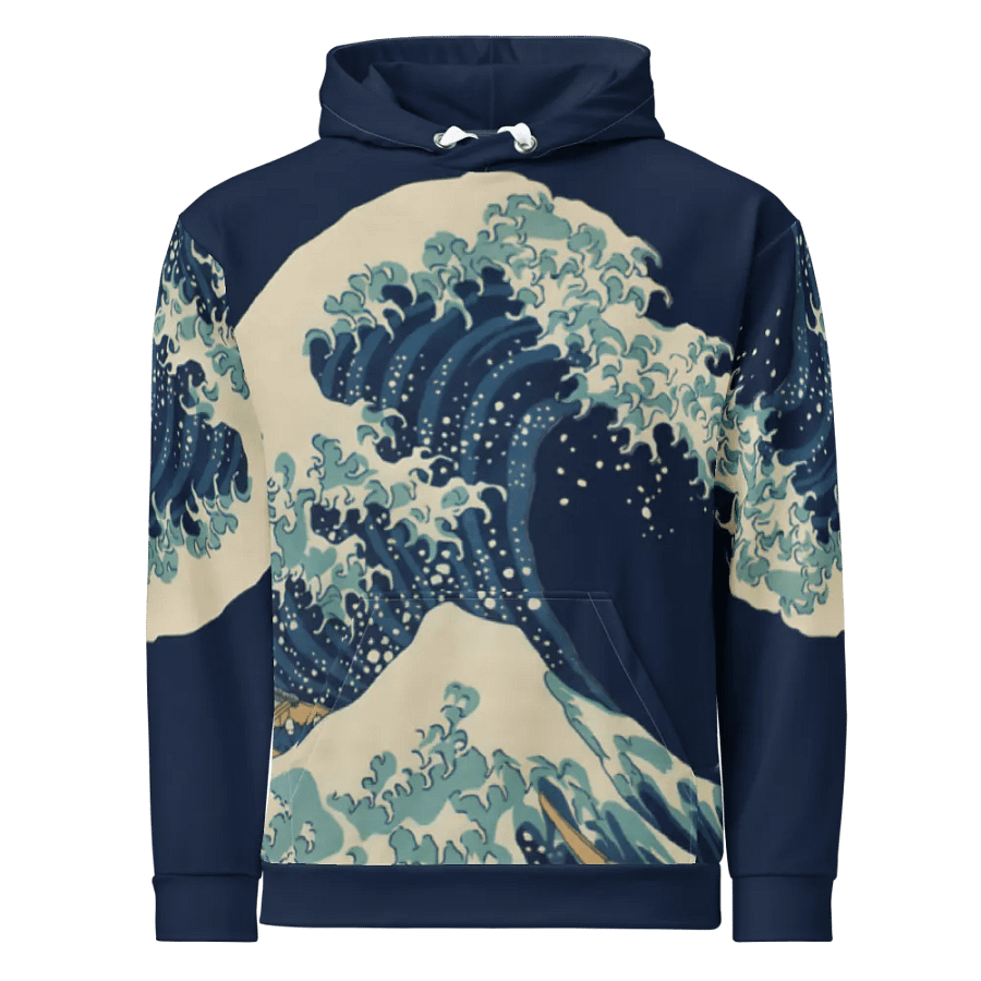 Under the Wave off Kanagawa All-Over Print Recycled Unisex Hoodie product image (1)