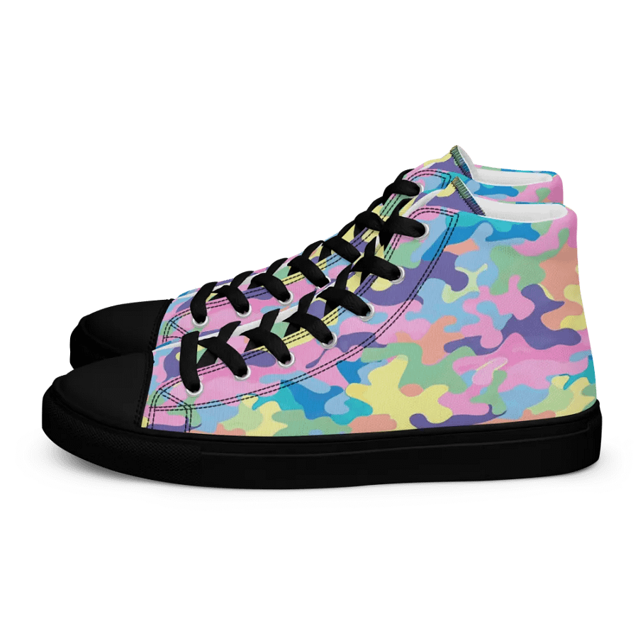 Pastel Camouflage High Top Canvas Shoes product image (3)