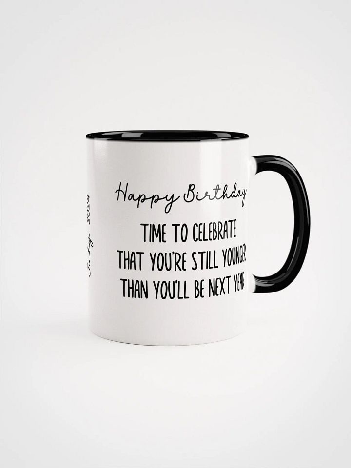 Two Tone Line Birth Flower Mug JULY – Personalized Gift product image (2)