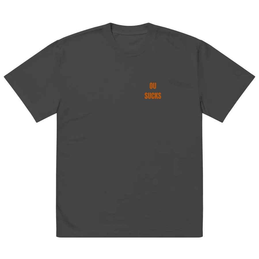 OU SUCKS Red River Rivalry Bold Statement Oversized T-Shirt product image (8)