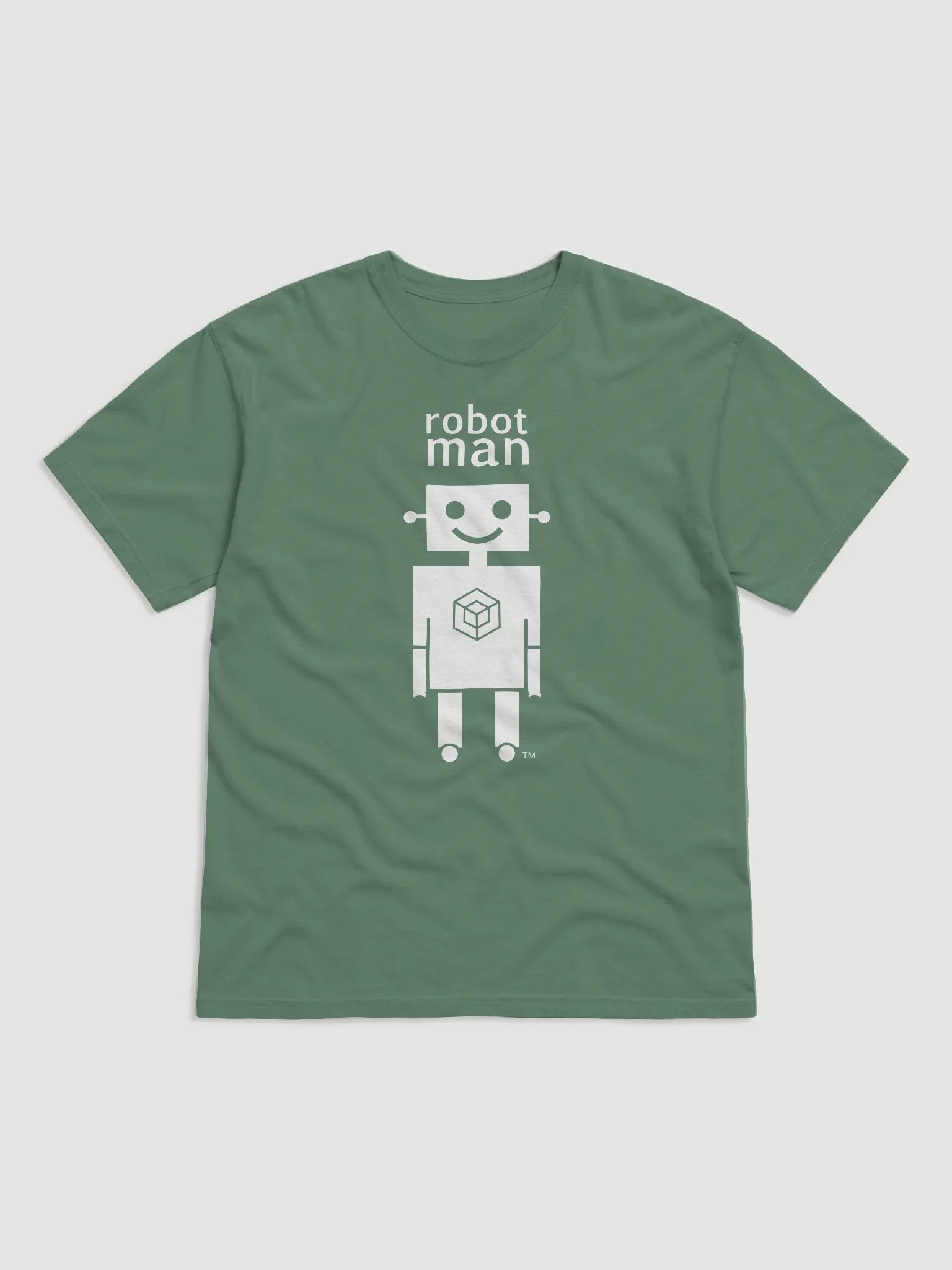 Adults Unisex Robot Man logo on green product image (1)