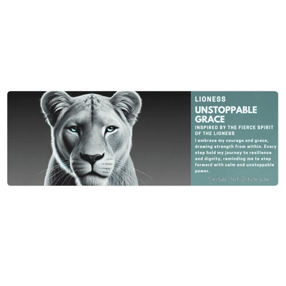 "Unstoppable Grace" Lioness Yoga Mat – A Tribute to Fierce Feminine Power product image (2)