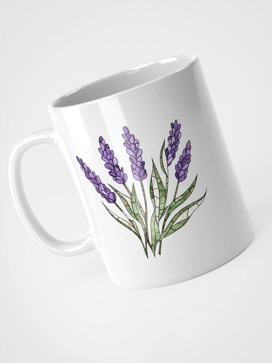 Stained Glass Lavender White Glossy Mug product image (9)