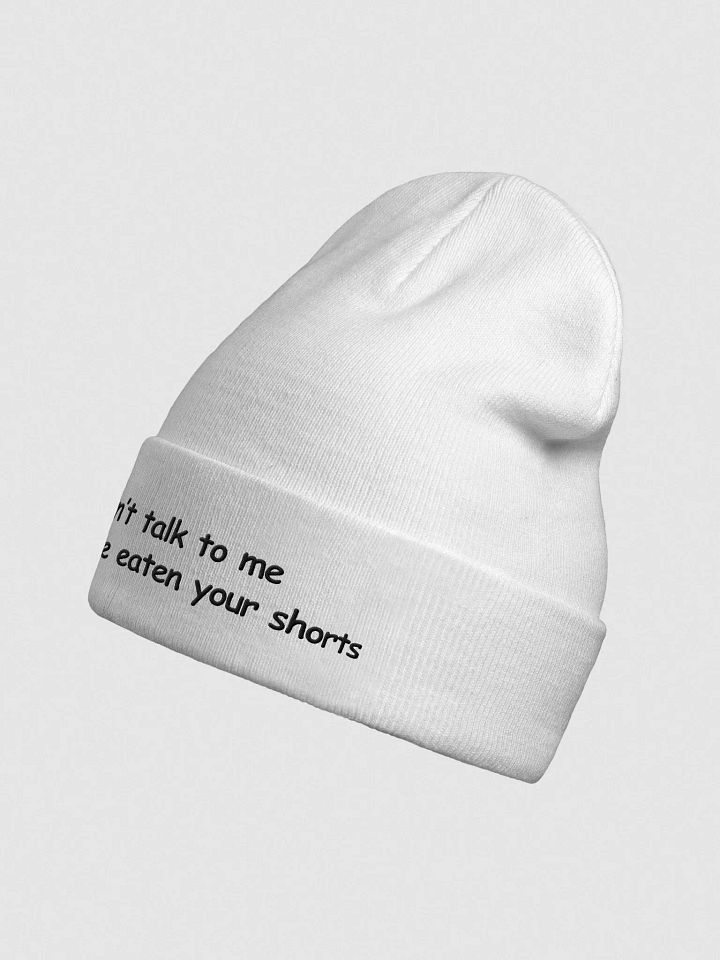 Don't Talk to Me Until I've Eaten Your Shorts White Otto Beanie product image (2)