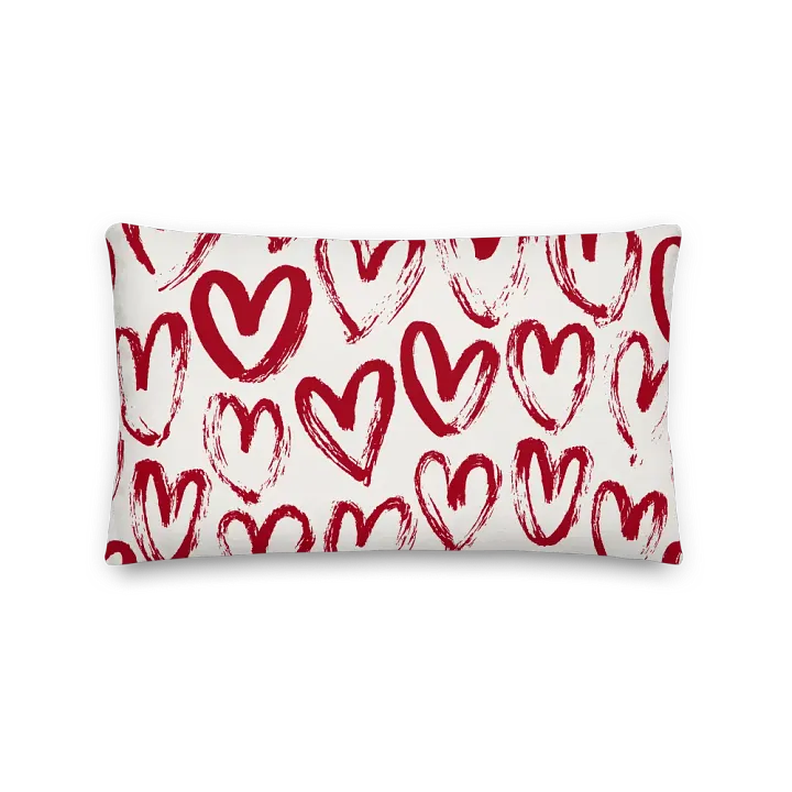 Brushstroke Hearts Print Cushion product image (2)