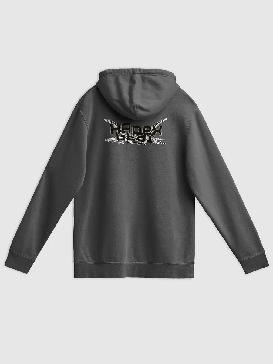Pigment Dyed Hoodie - Black HApex Gear Black Logo product image (5)