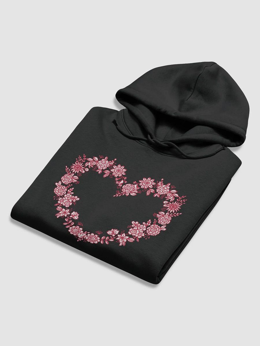 Red Floral Heart Unisex Essential Eco Hoodie product image (30)