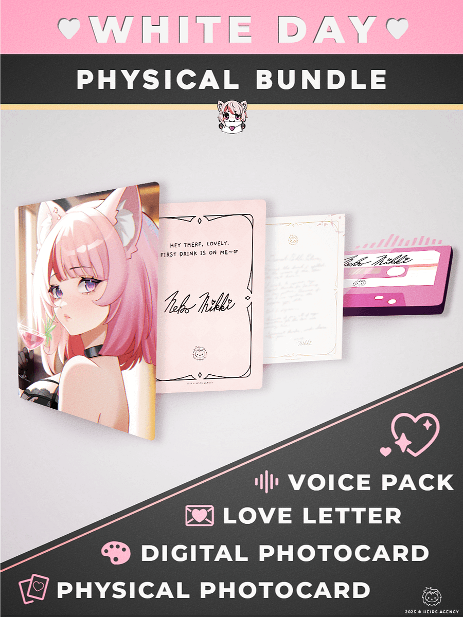 Neko Mikki White Day Bundle - Physical Photocard, Digital Photocard, Voice Pack, and Love Letter product image (1)