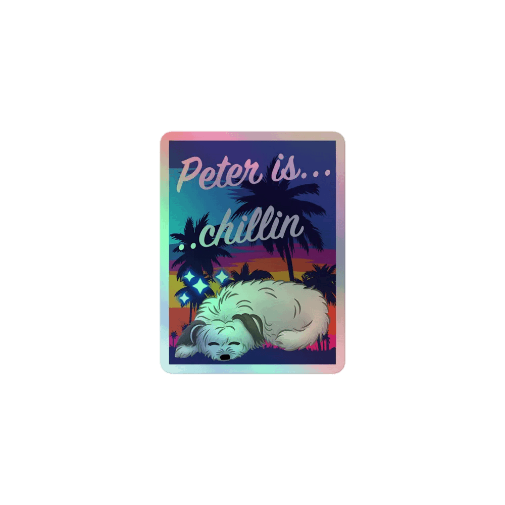 Holographic Peter is chillin' sticker product image (3)