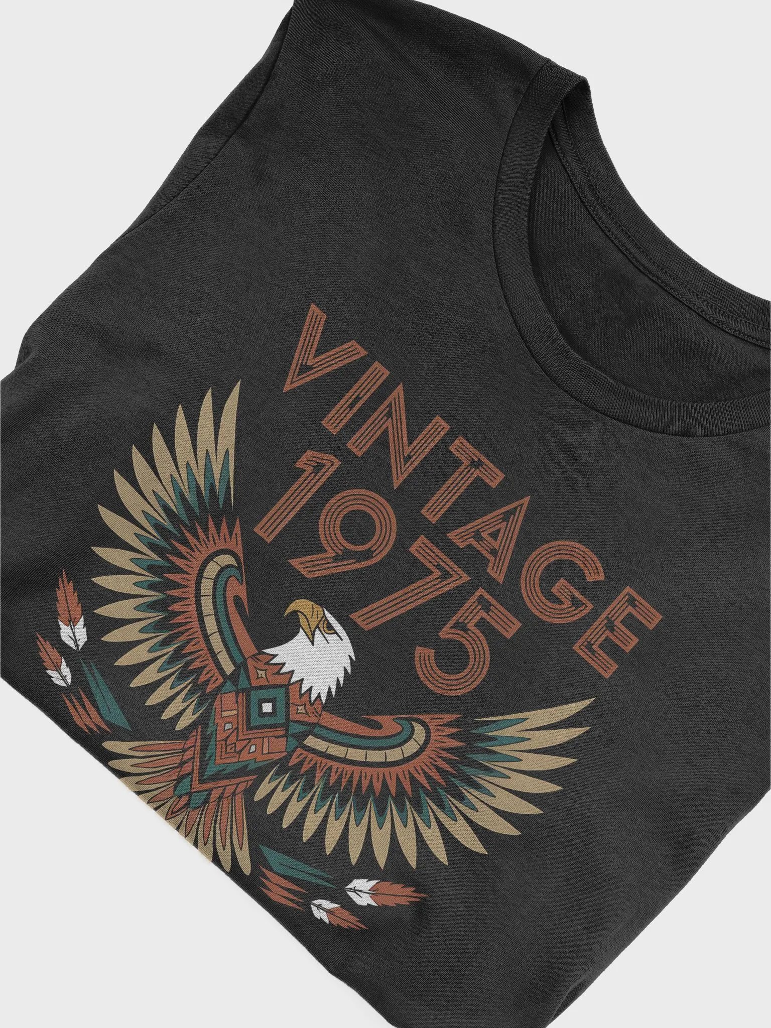 Vintage 1975 Honor Indigenous Eagle Spirit Birthday T-Shirt product image (6)