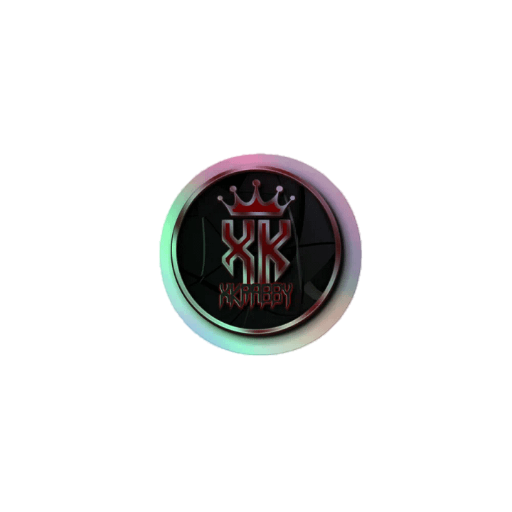 XKRABBY Crown Emblem Holographic Sticker Sheet product image (1)