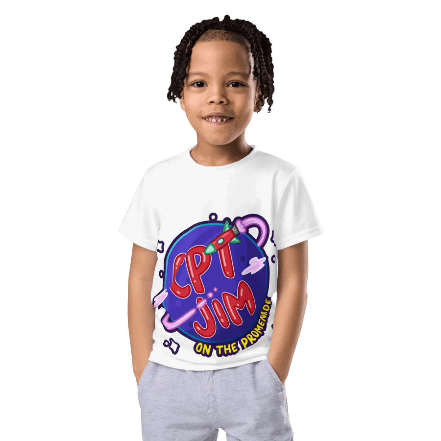 Cosmic Captain Kids' Crew Neck Tee product image (4)