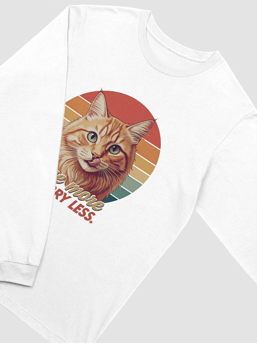 Motivational Cat Illustration Long Sleeve Tee product image (3)