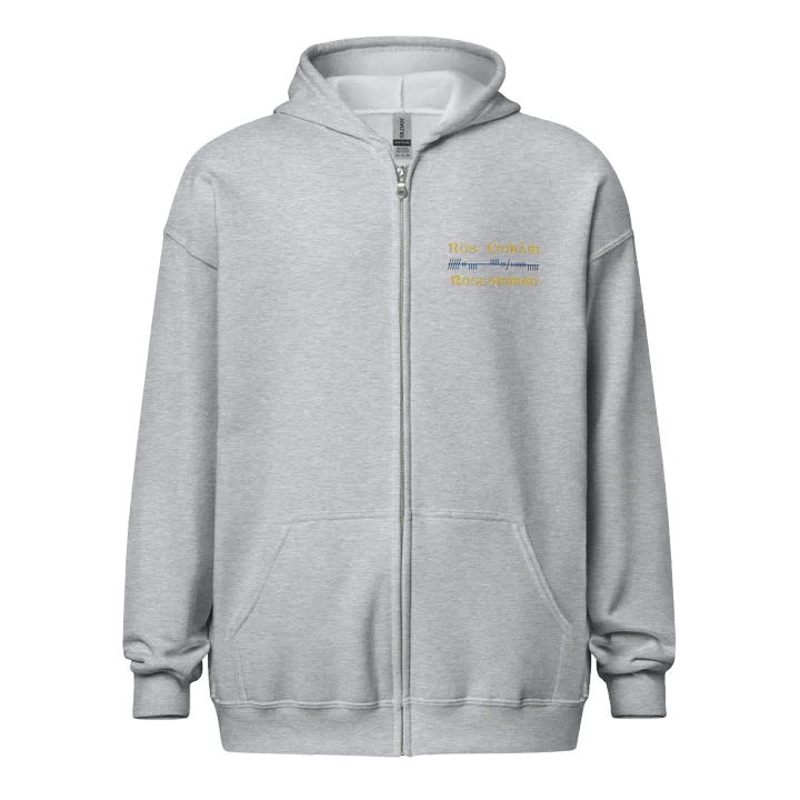 Roscommon/Ros Comáin Orthodox style Ogham embroidered Zip Hoodie product image (5)