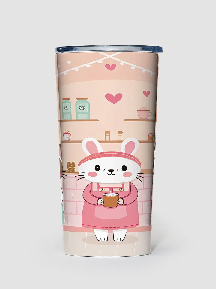 Kawaii 20 Oz Tumbler- Cute Barista Cats 20oz Tumbler for Coffee Lovers product image (1)