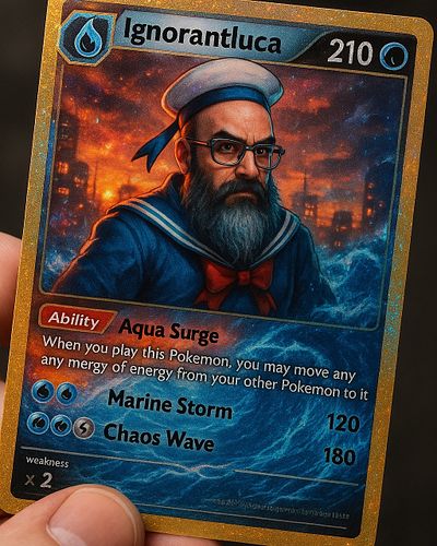 🔥 RARA. POTENTE. ICONICA. 🔥
Ecco a voi la IGNORANTLUCA – Carta Leggendaria Acqua/Oscurità 🌊🌑

📸 Questa non è solo una carta, ...