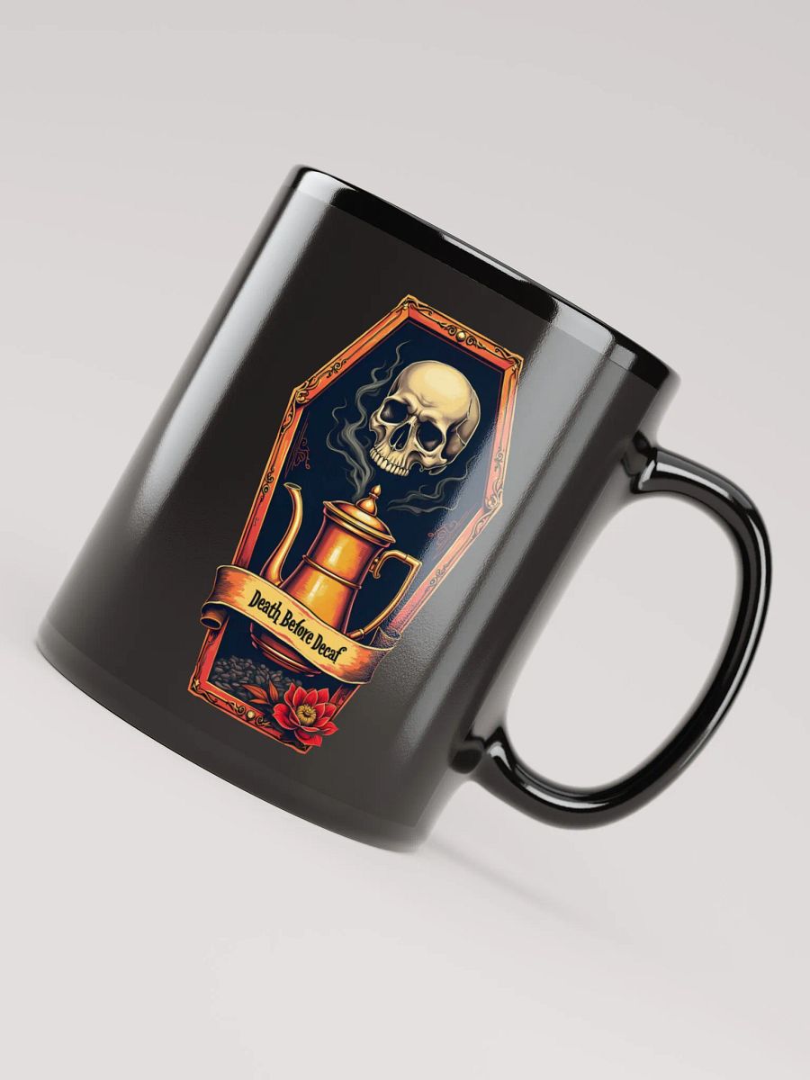 Death Before Decaf: Black Glossy Mug product image (4)