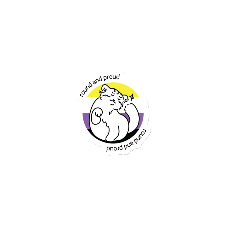 Round and Proud Manul Nonbinary Version - Magnet product image (1)