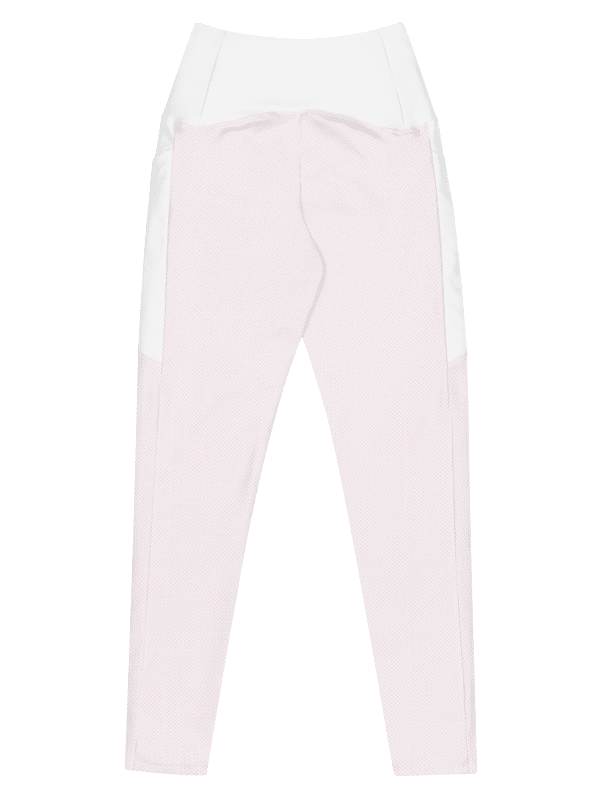 Women's Gingham Cherry High Waisted Leggings, Pink Polka Dots product image (10)