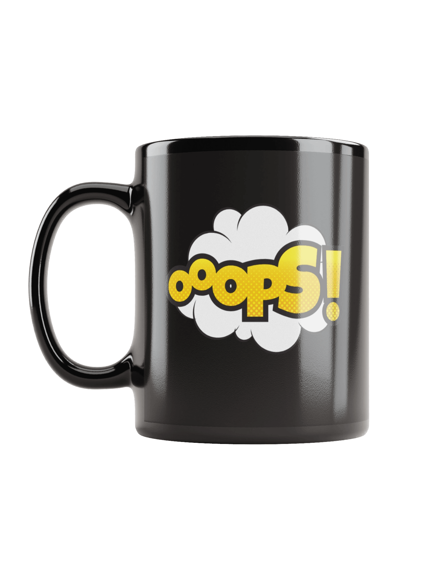 Oops! Playful Black Coffee Mug product image (2)